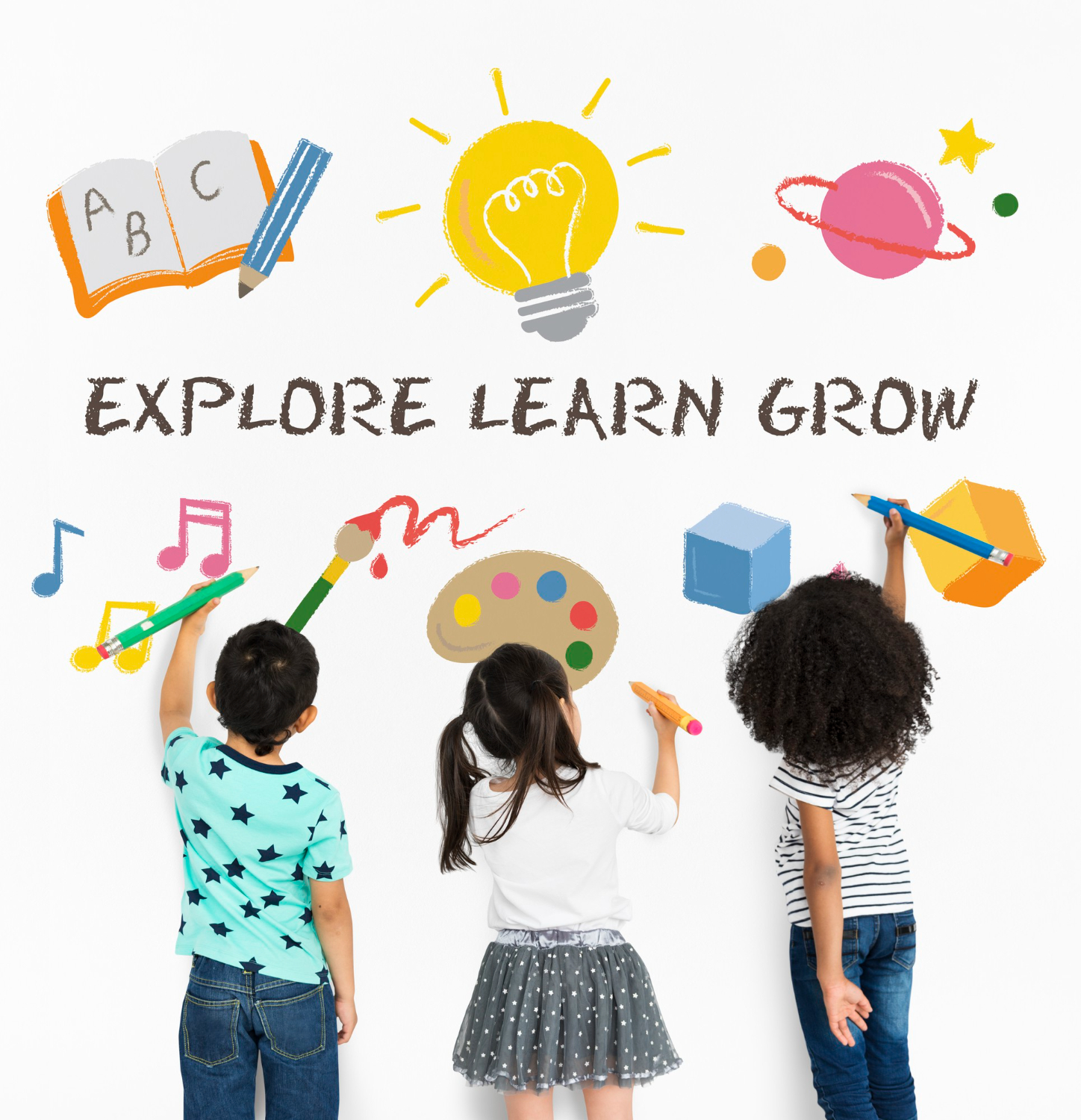 Grow school. Learning by playing обложка. Play learn fun.